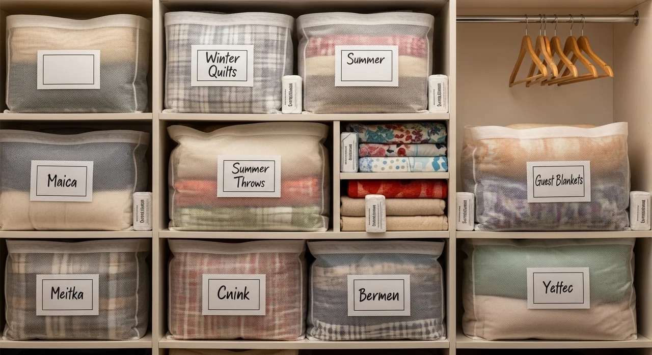 다음 겨울을 위한 완벽한 이불 보관법